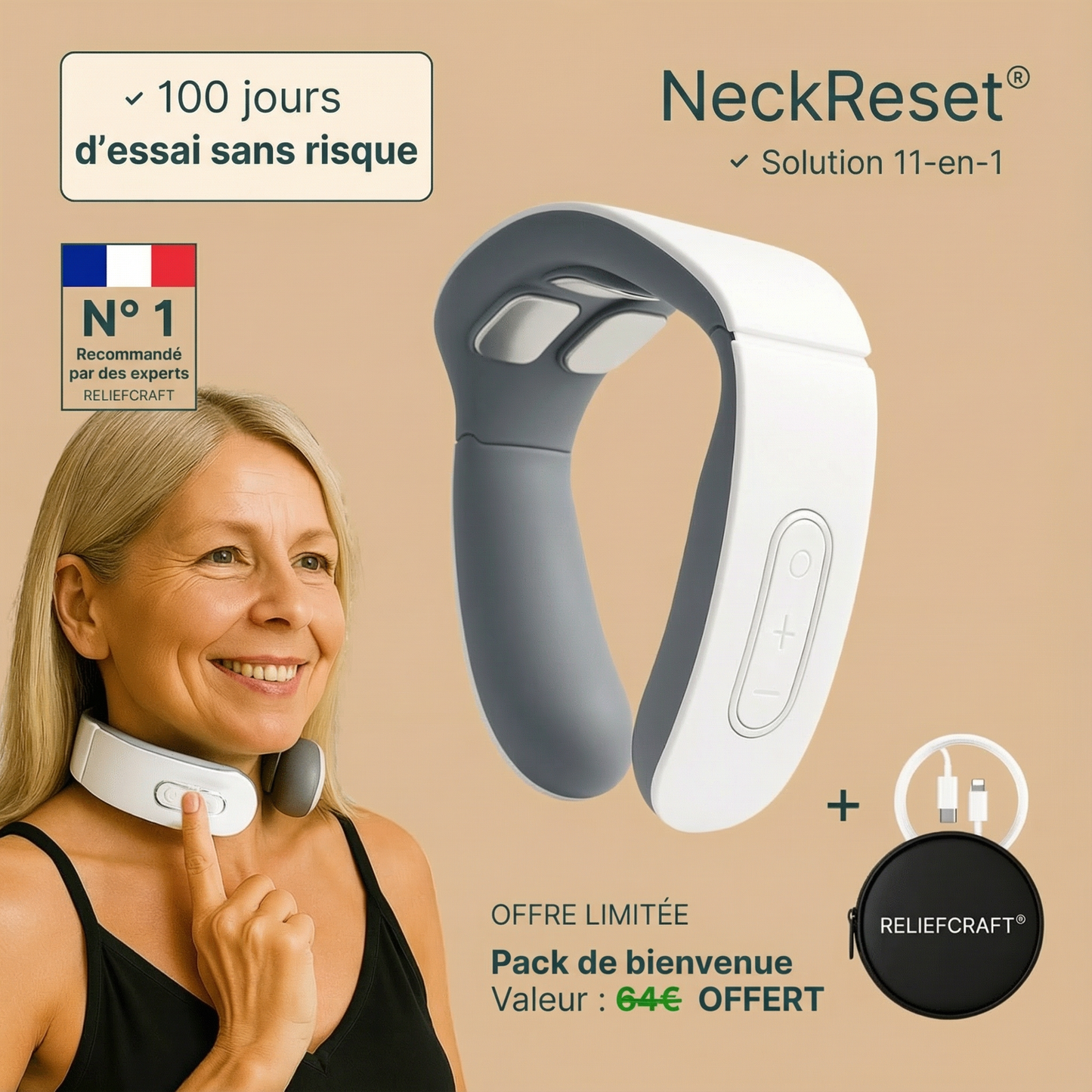 Neckreset® - Solution 11 en 1 pour la nuque