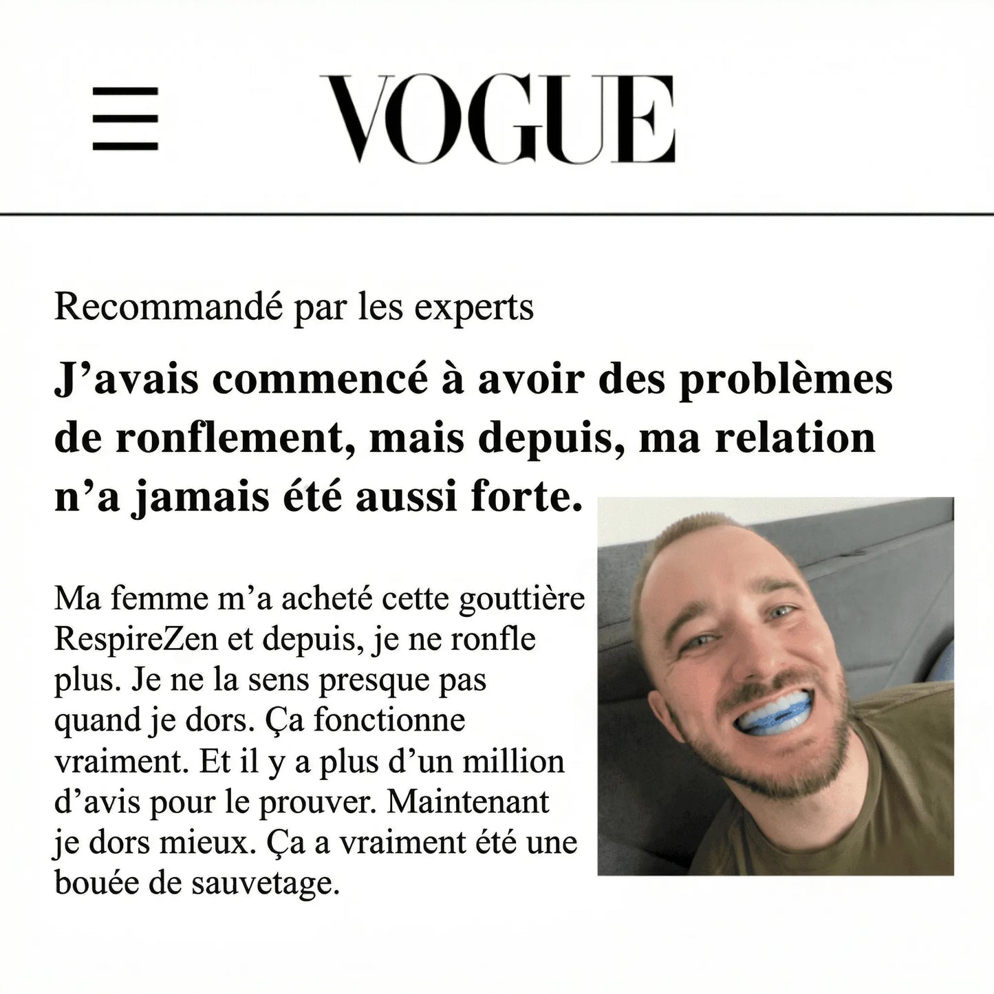 RespireZen™ - Solution Anti-Ronflement