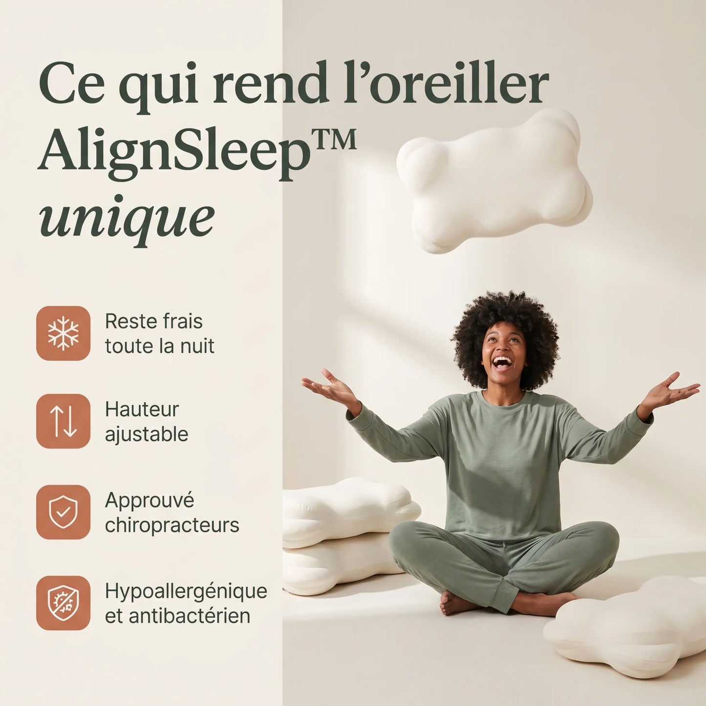 AlignSleep™ - Coussin Ultra-Confort